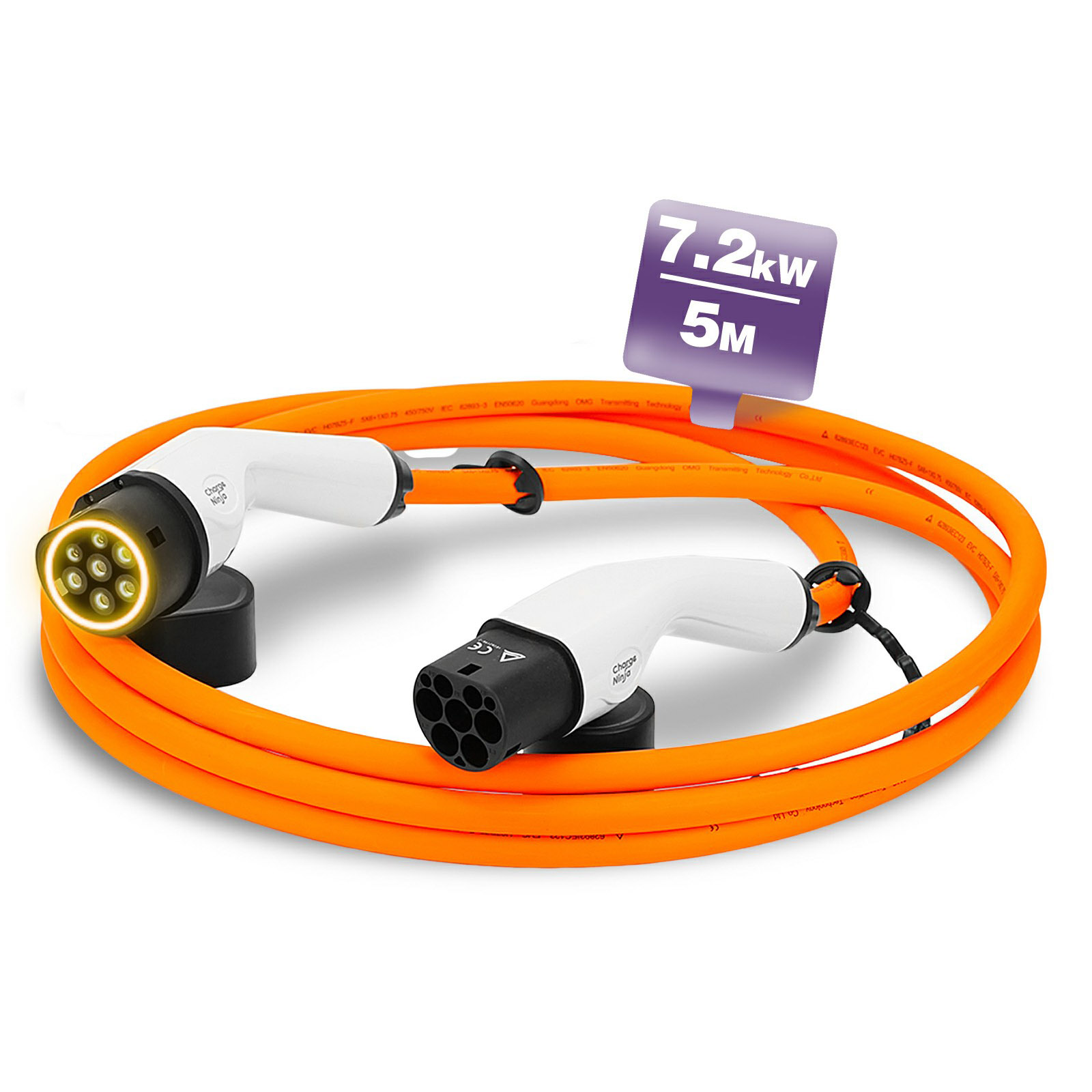 Charge Ninja EV Charging Cable 7.2kw 5m orange